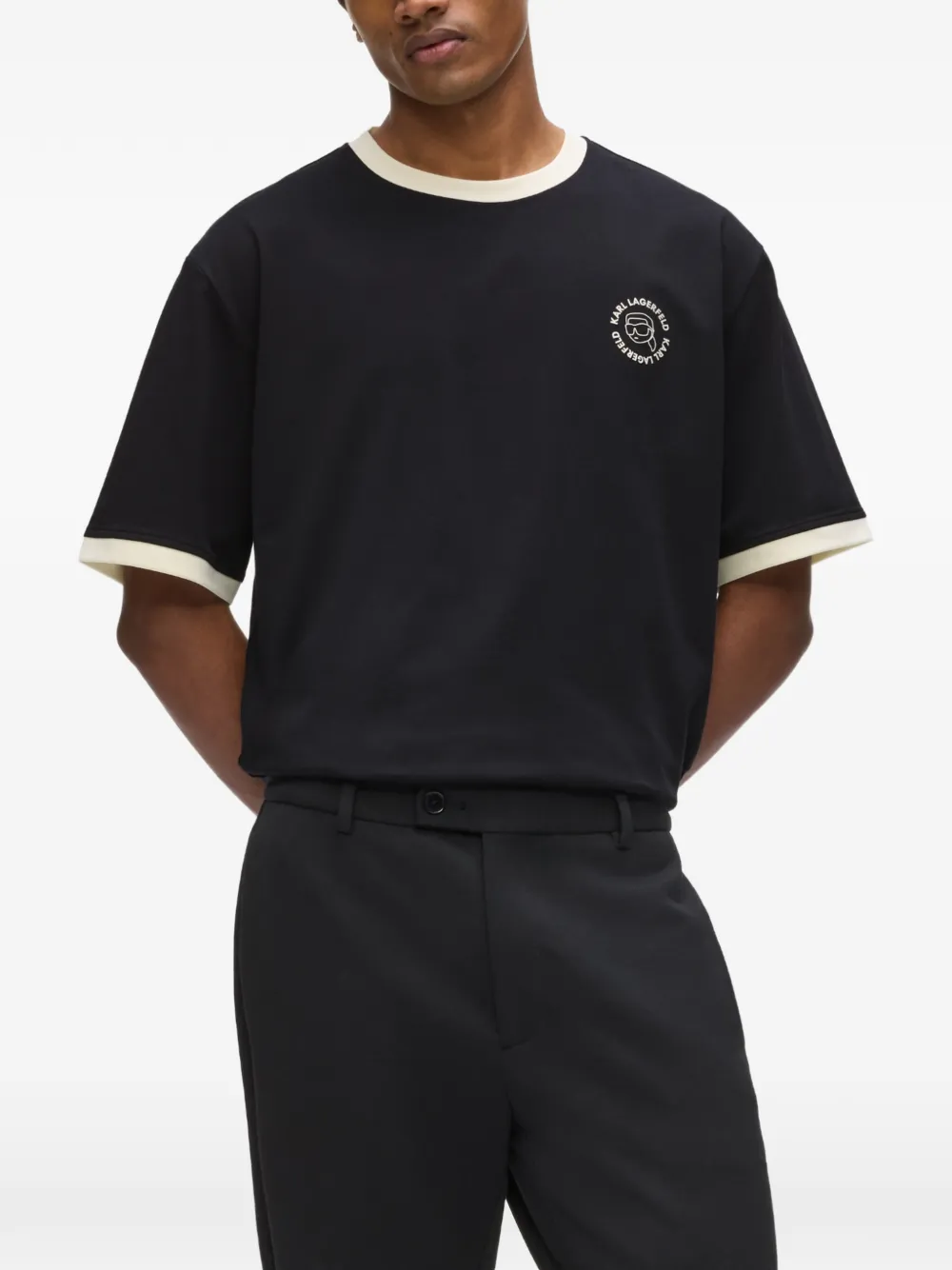  Karl Lagerfeld T-shirt Con Logo - Nero 