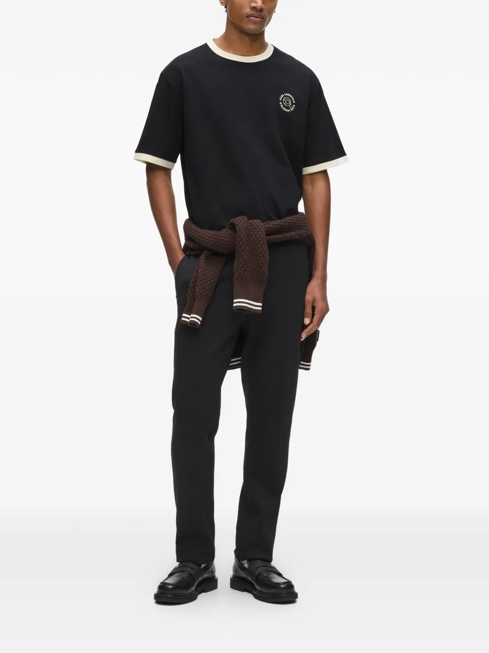  Karl Lagerfeld T-shirt Con Logo - Nero 