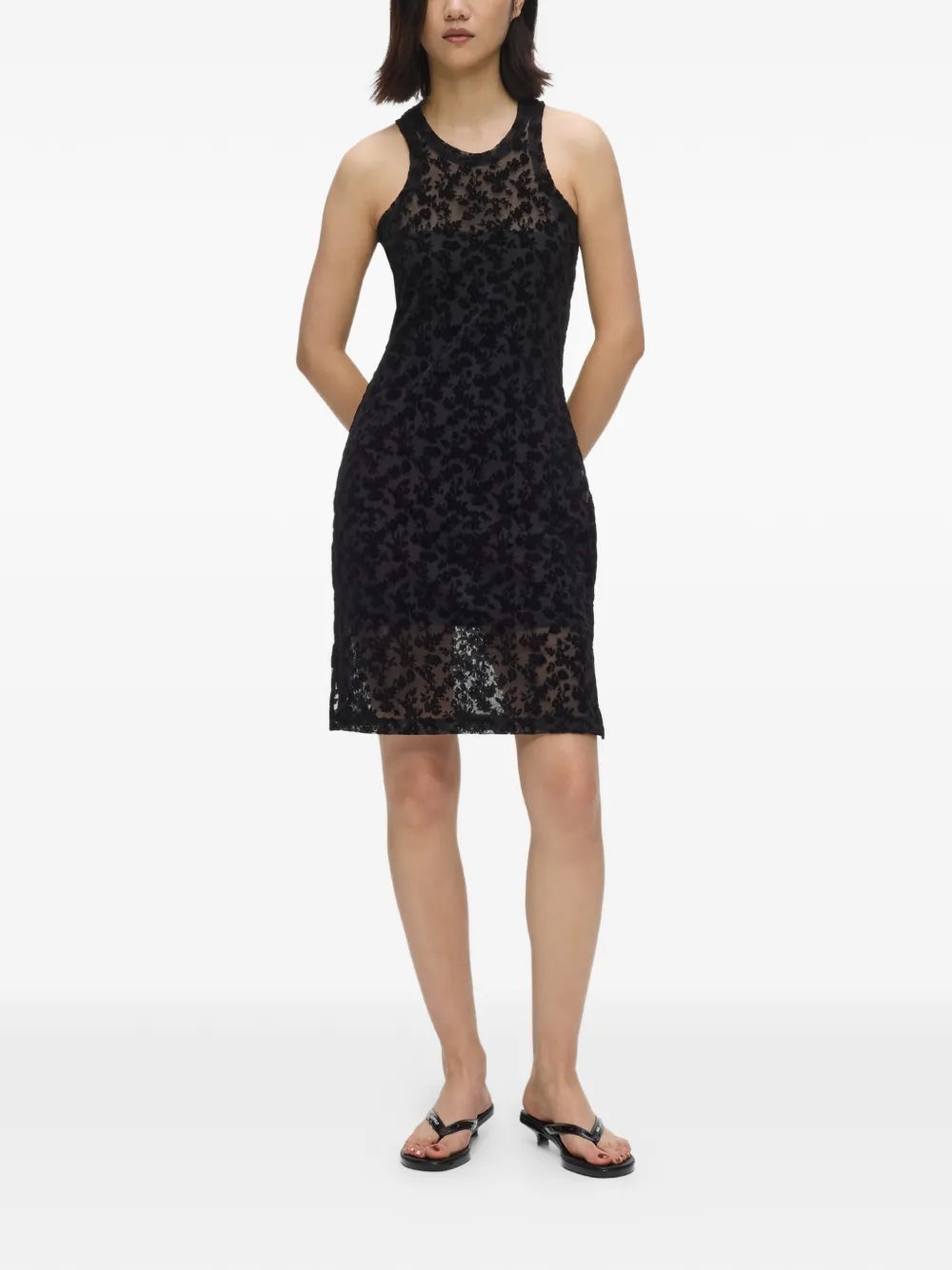 Karl Lagerfeld Jeans Mini-jurk met bloemenprint Zwart