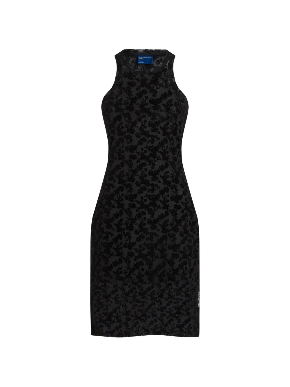 Karl Lagerfeld Jeans flocked floral-print mini dress - Nero