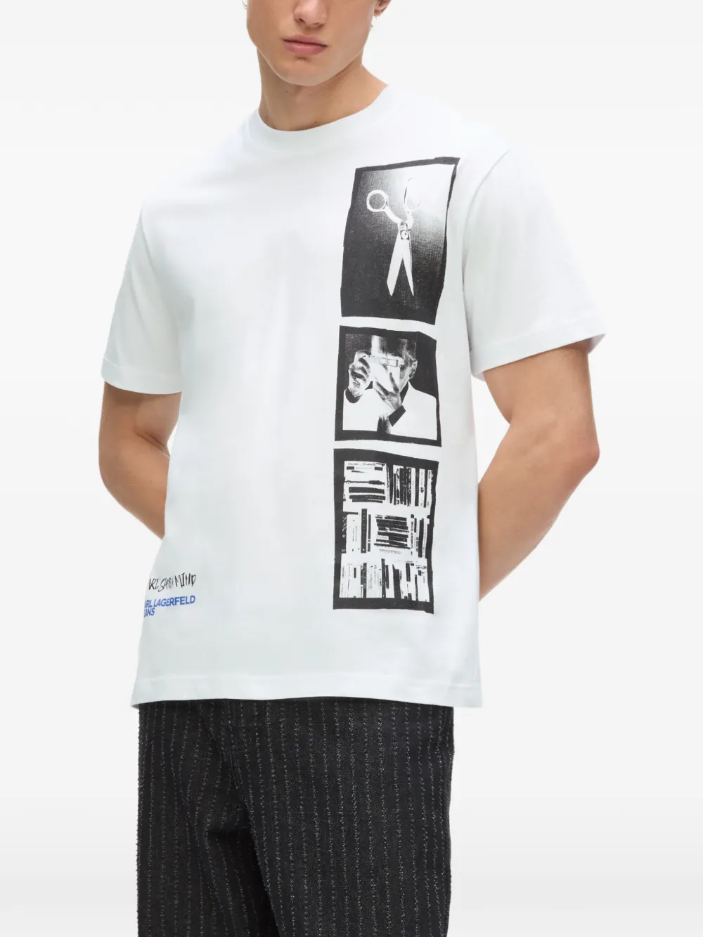 Karl Lagerfeld Jeans T-shirt met print Wit