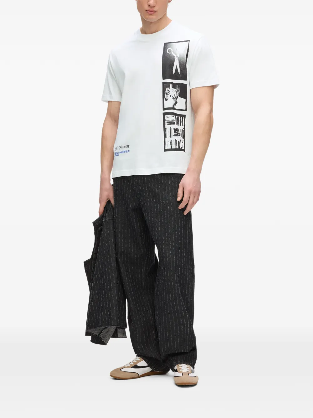 Karl Lagerfeld Jeans T-shirt met print Wit