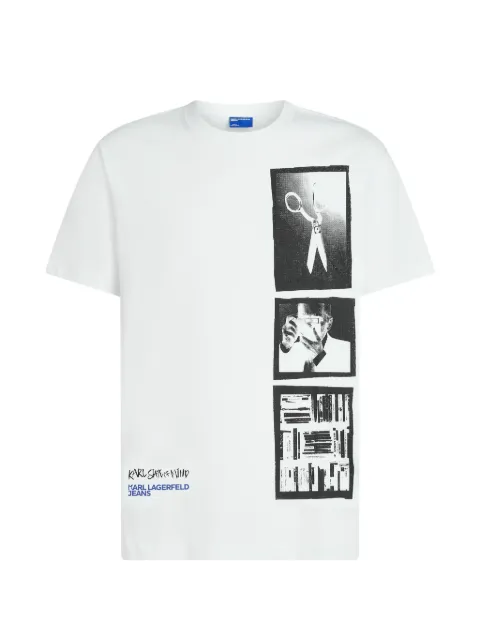 Karl Lagerfeld Jeans playera estampada