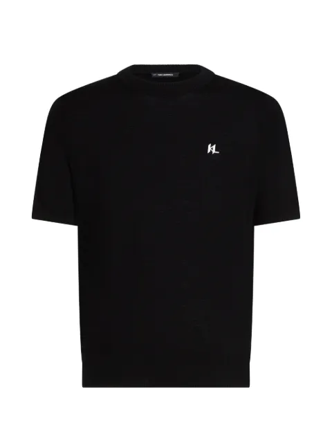 Karl Lagerfeld logo-embroidered T-shirt