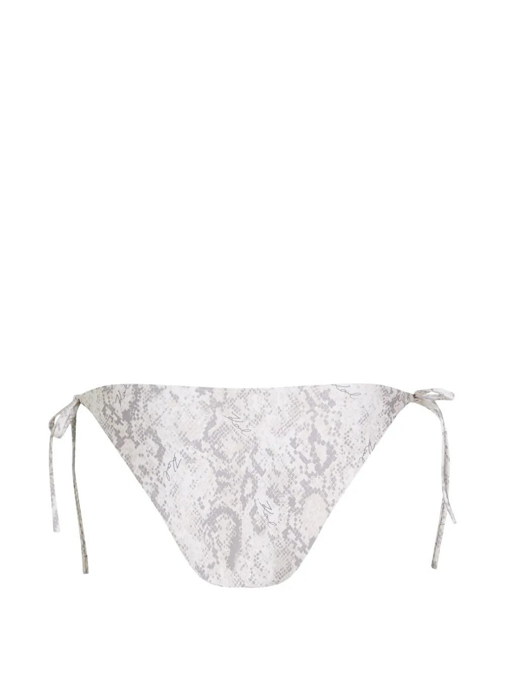 Karl Lagerfeld Bikinislip met gestrikte zijkant Beige