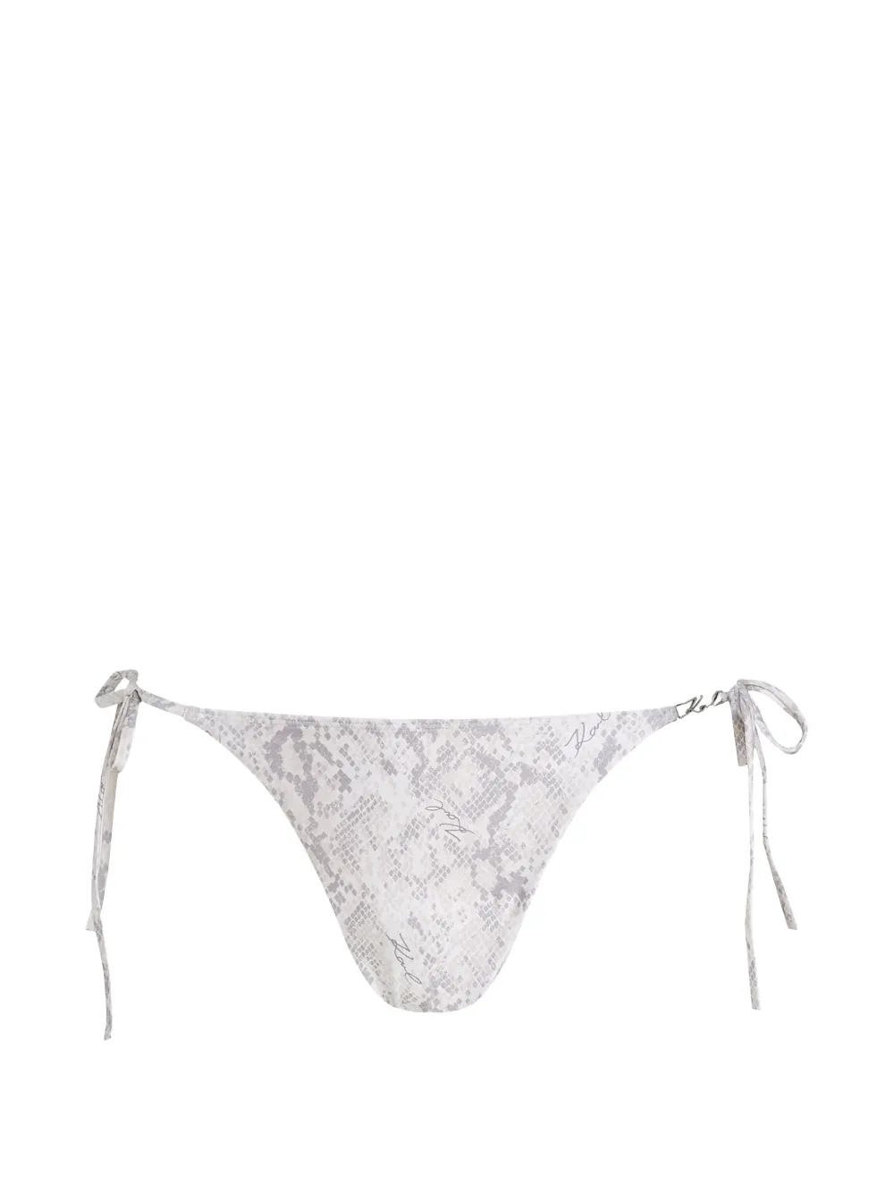 Karl Lagerfeld snake-print side-tie bikini bottoms - Toni neutri