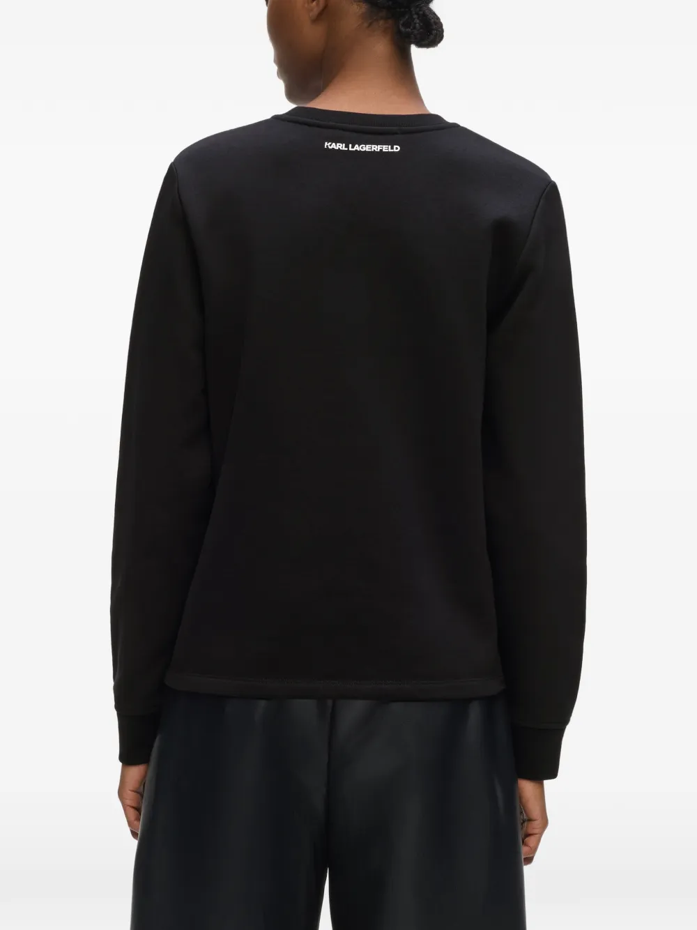 Karl Lagerfeld Sweater met kenmerkende afwerking Zwart