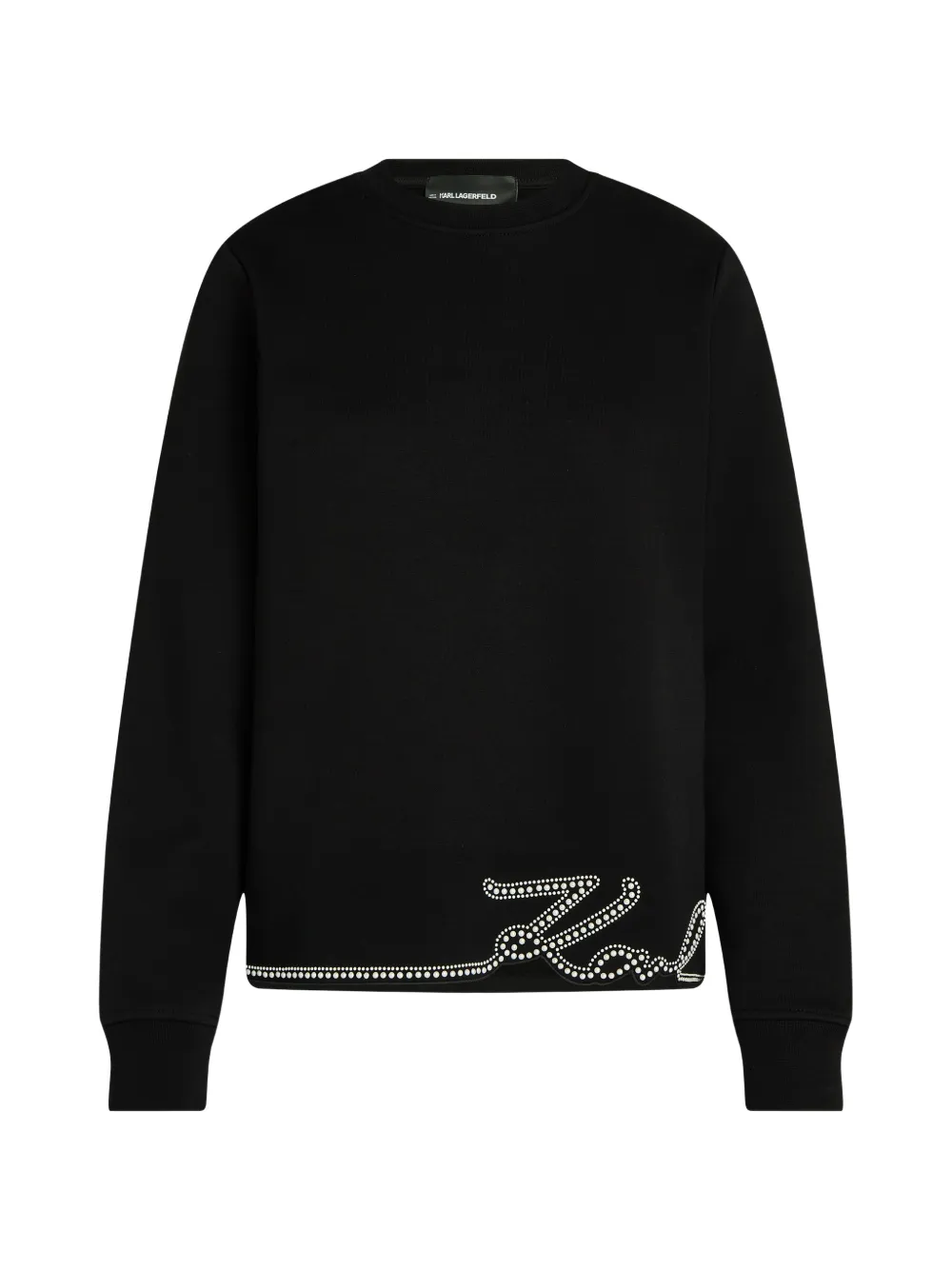 Karl Lagerfeld signature-hem sweatshirt - Nero