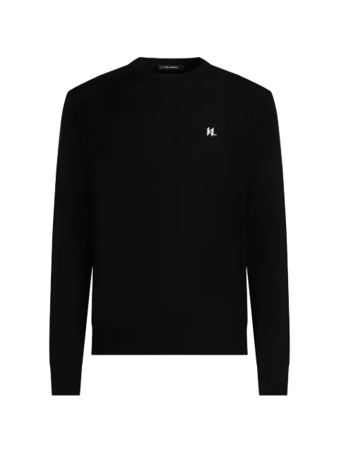 Karl Lagerfeld logo-embroidered merino sweater