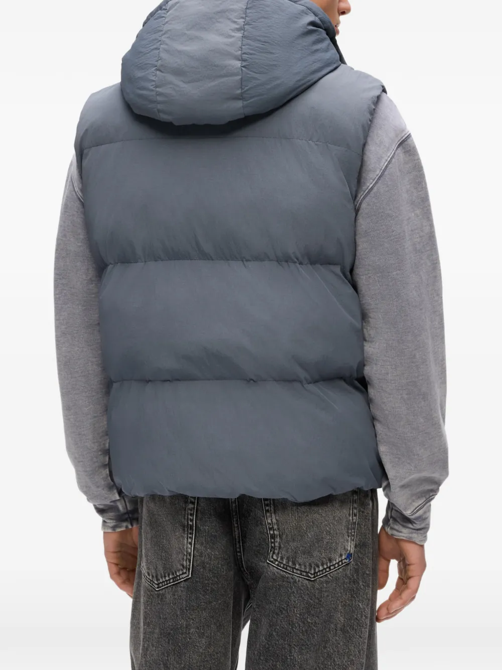 Karl Lagerfeld Jeans Bodywarmer met capuchon Blauw