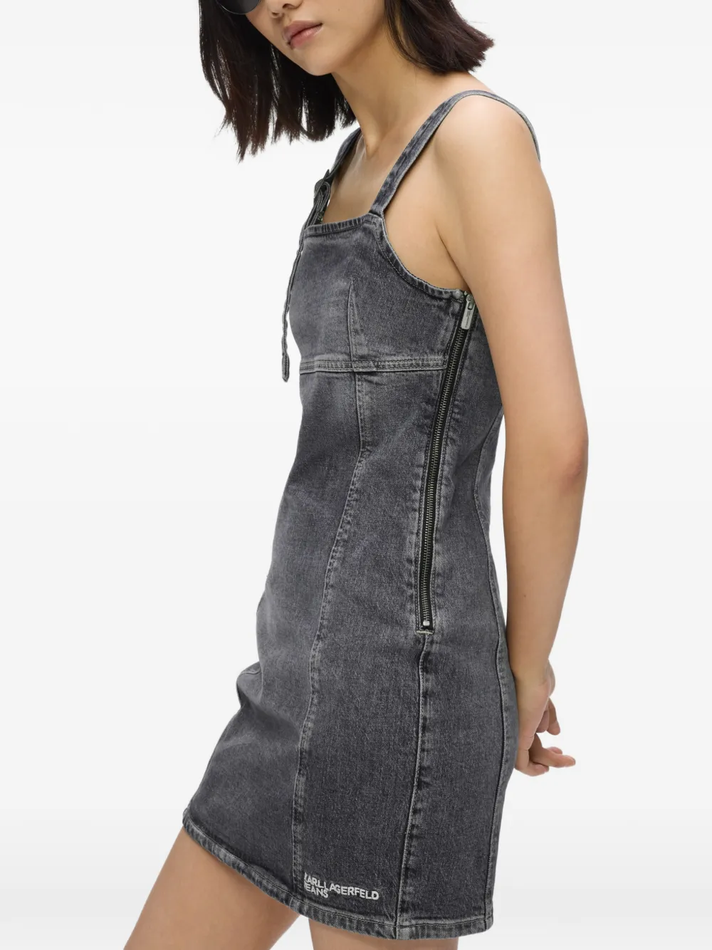 Karl Lagerfeld Jeans Mini-jurk met gesp Blauw