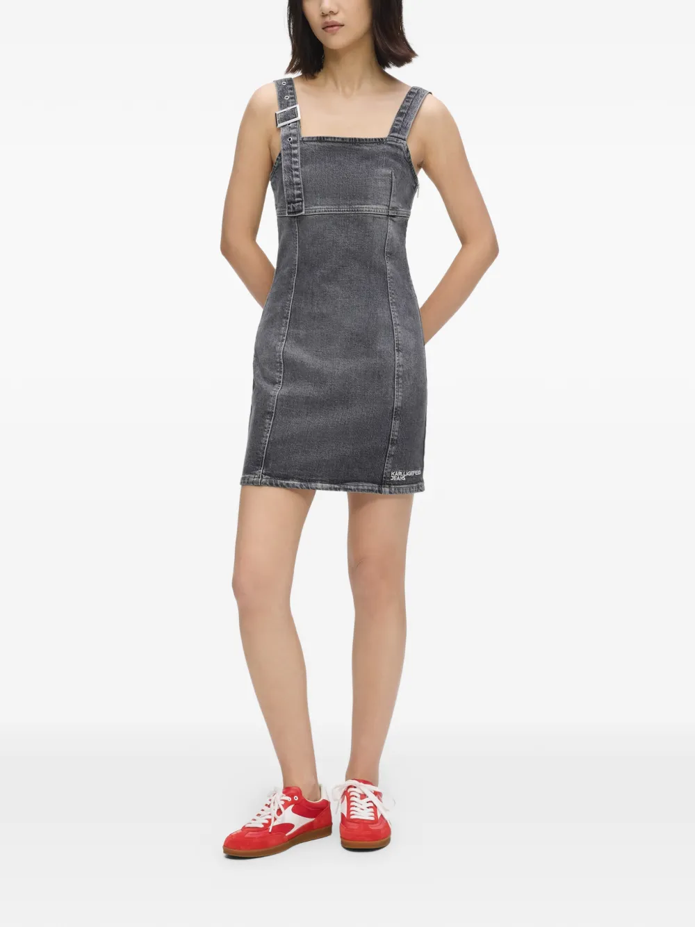 Karl Lagerfeld Jeans Mini-jurk met gesp Blauw