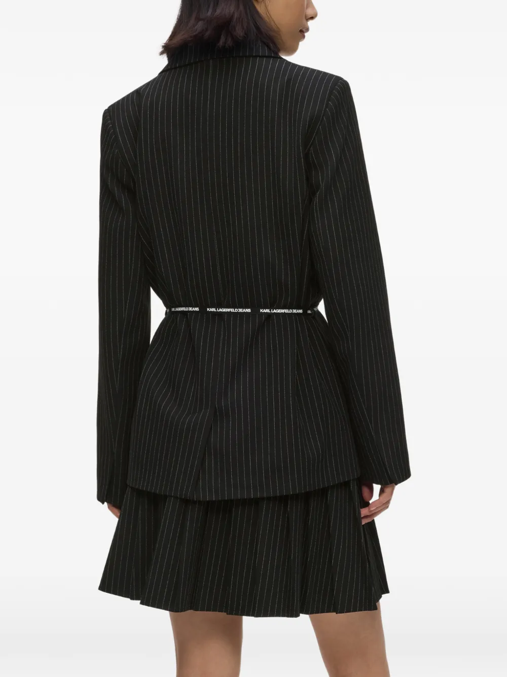 Karl Lagerfeld Jeans Blazer met krijtstreep Zwart