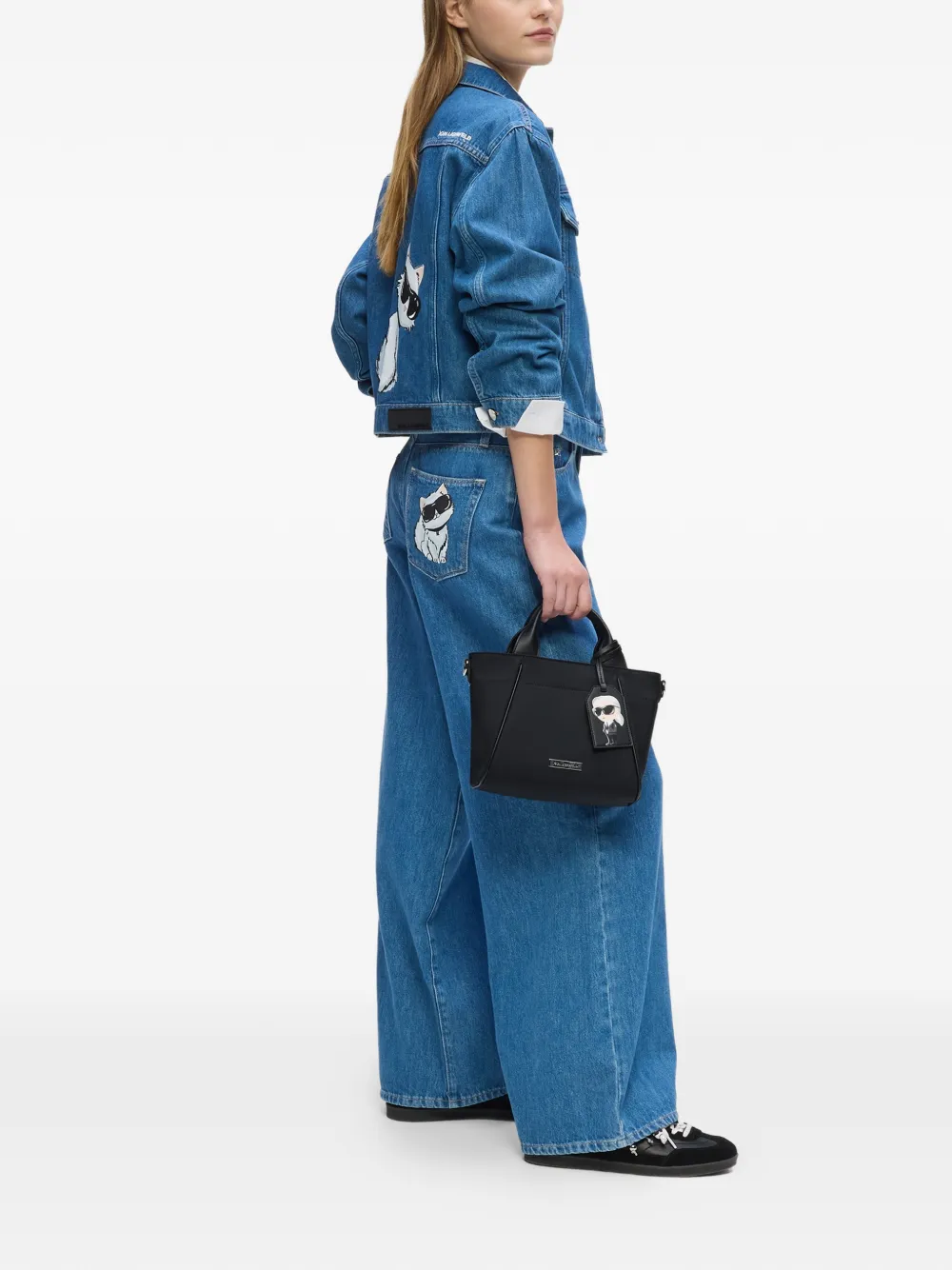 Karl Lagerfeld Ikon canvas shopper Zwart