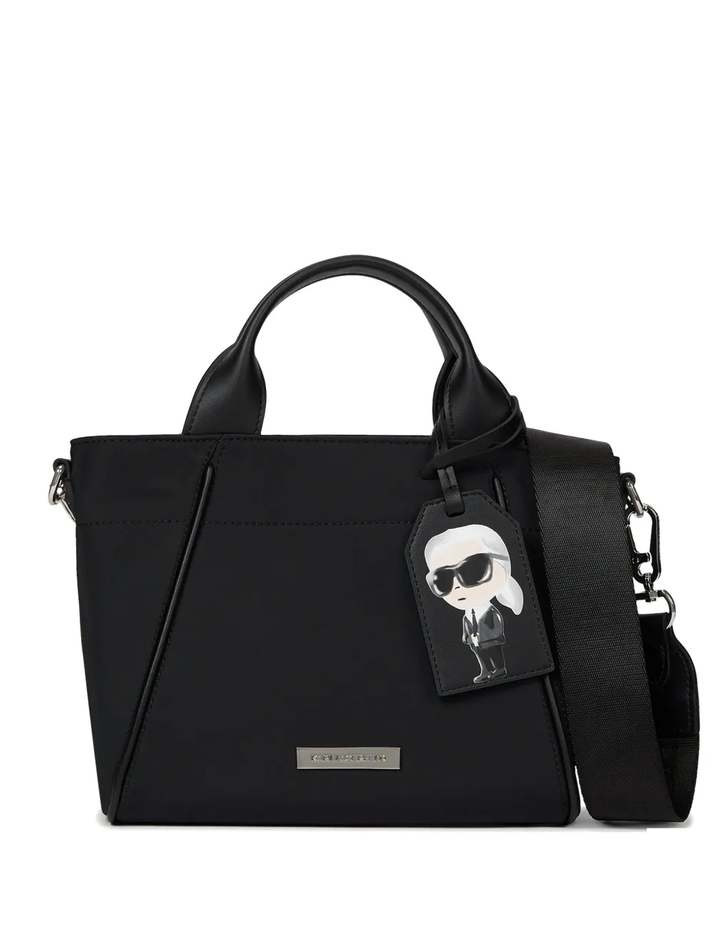 Karl Lagerfeld Ikon canvas tote bag - Nero