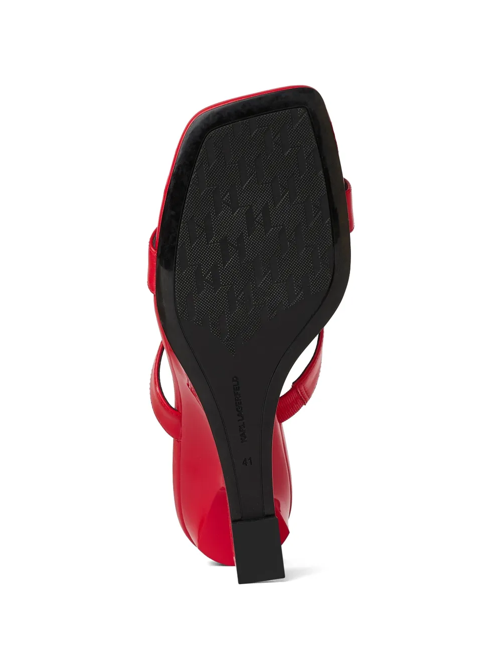 Karl Lagerfeld Jeans Waverely slippers met dubbele bandjes Rood