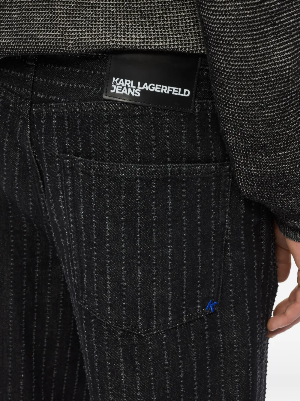 Karl Lagerfeld Jeans met krijtstreep Zwart