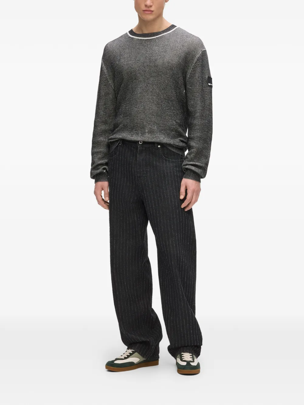 Karl Lagerfeld Jeans met krijtstreep Zwart