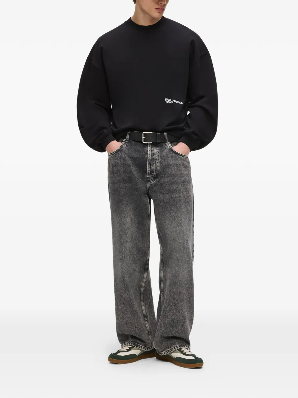 Karl Lagerfeld Jeans Sweater met logoprint Zwart