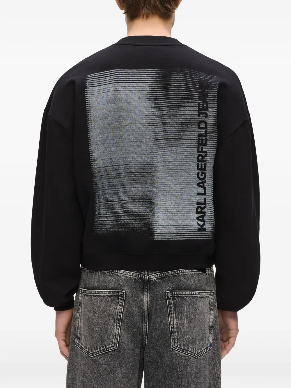 Karl Lagerfeld Jeans Sweater met logoprint Zwart
