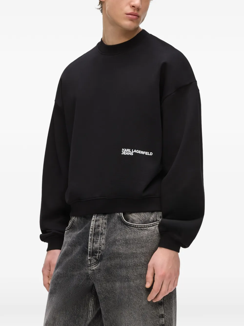 Karl Lagerfeld Jeans Sweater met logoprint Zwart