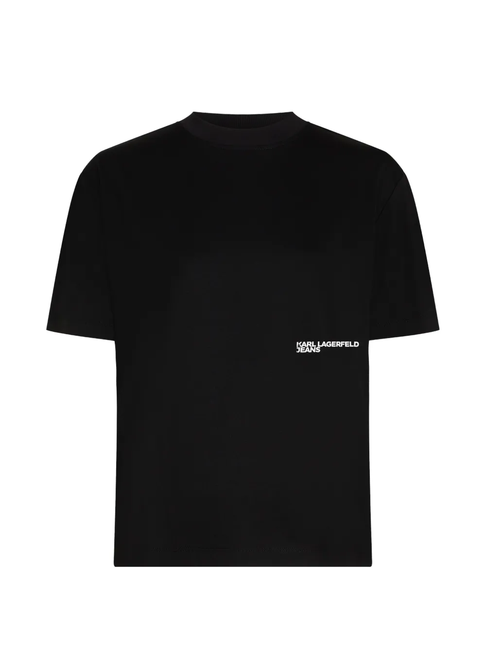 Karl Lagerfeld Jeans T-Shirt mit Blumenprint - Schwarz