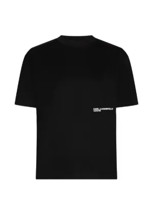 Balenciaga logo-embroidered sleeve-patch t-shirt | Black | FARFETCH AO
