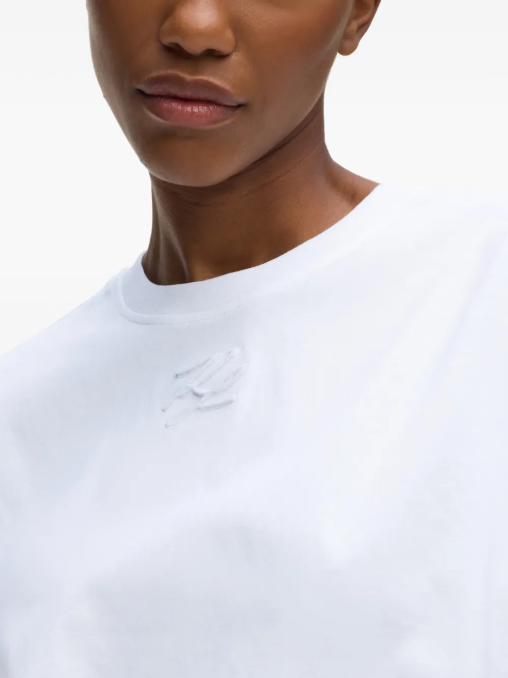 Karl Lagerfeld T-shirt met geborduurd logo Wit