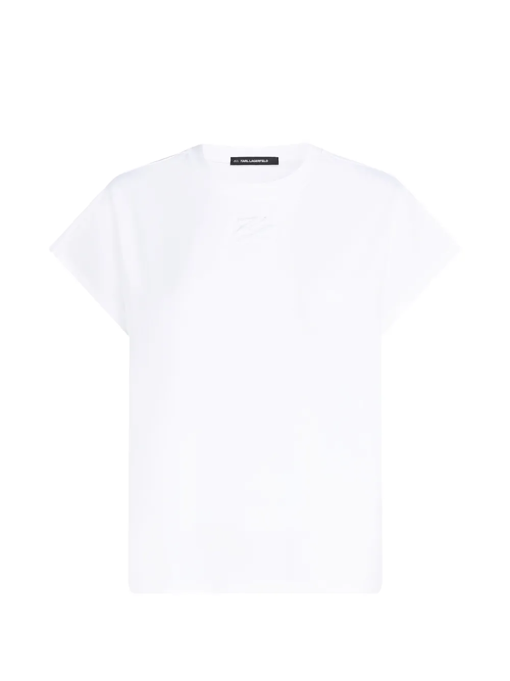 Karl Lagerfeld embroidered-logo T-shirt - Bianco