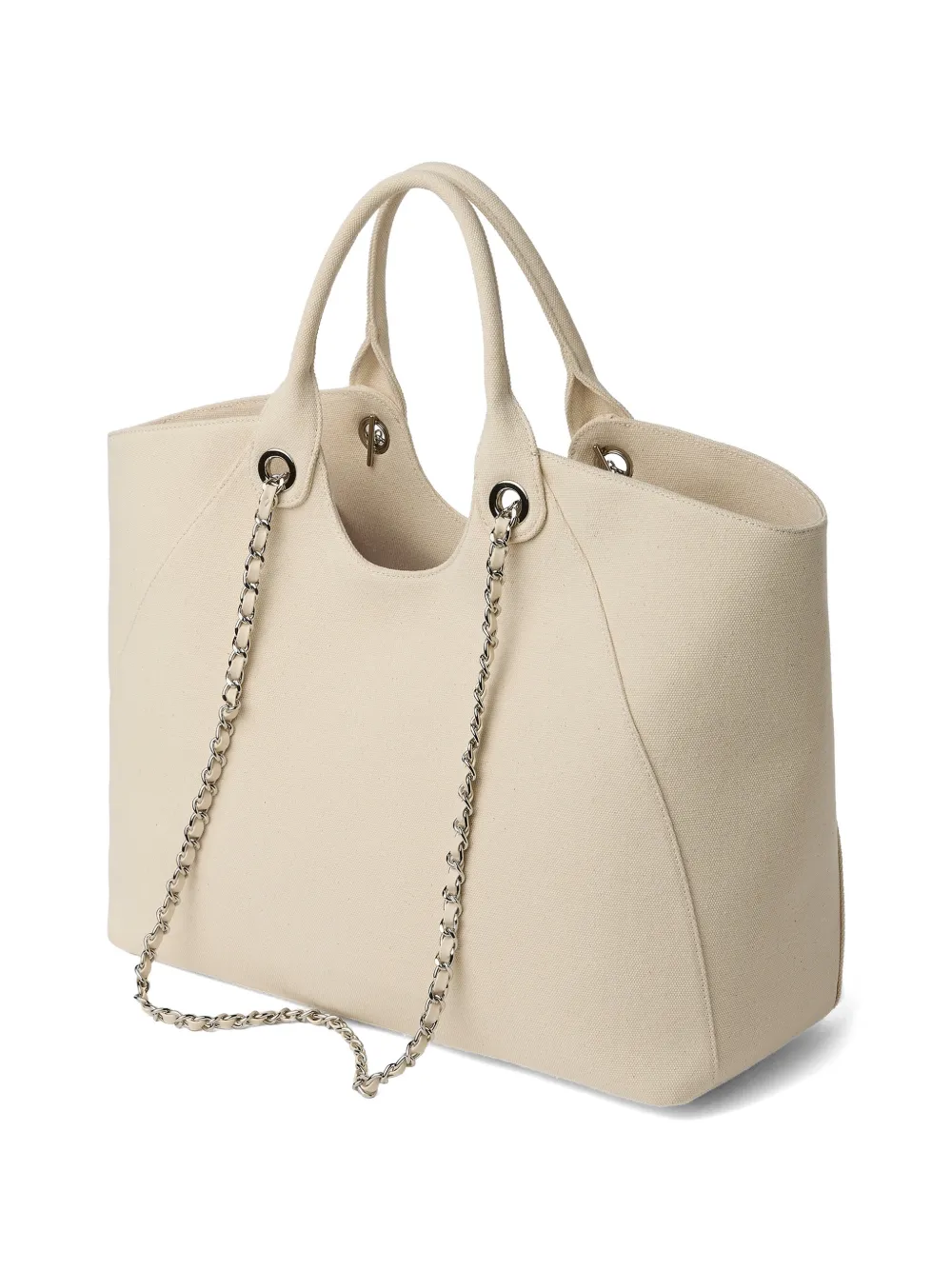 Karl Lagerfeld Rue St-Guillaume shopper met schakelketting Beige