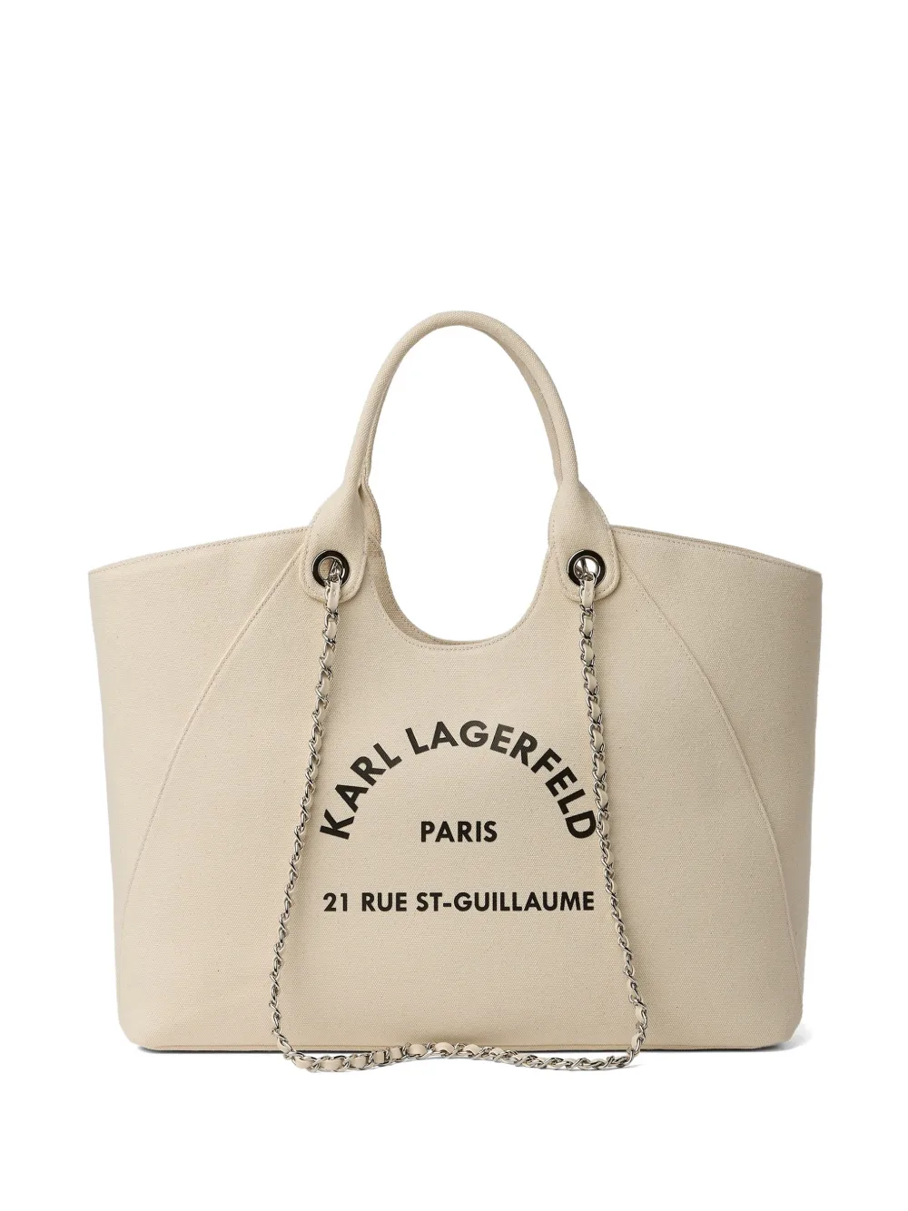 Karl Lagerfeld Rue St-Guillaume chain-link tote bag - Toni neutri