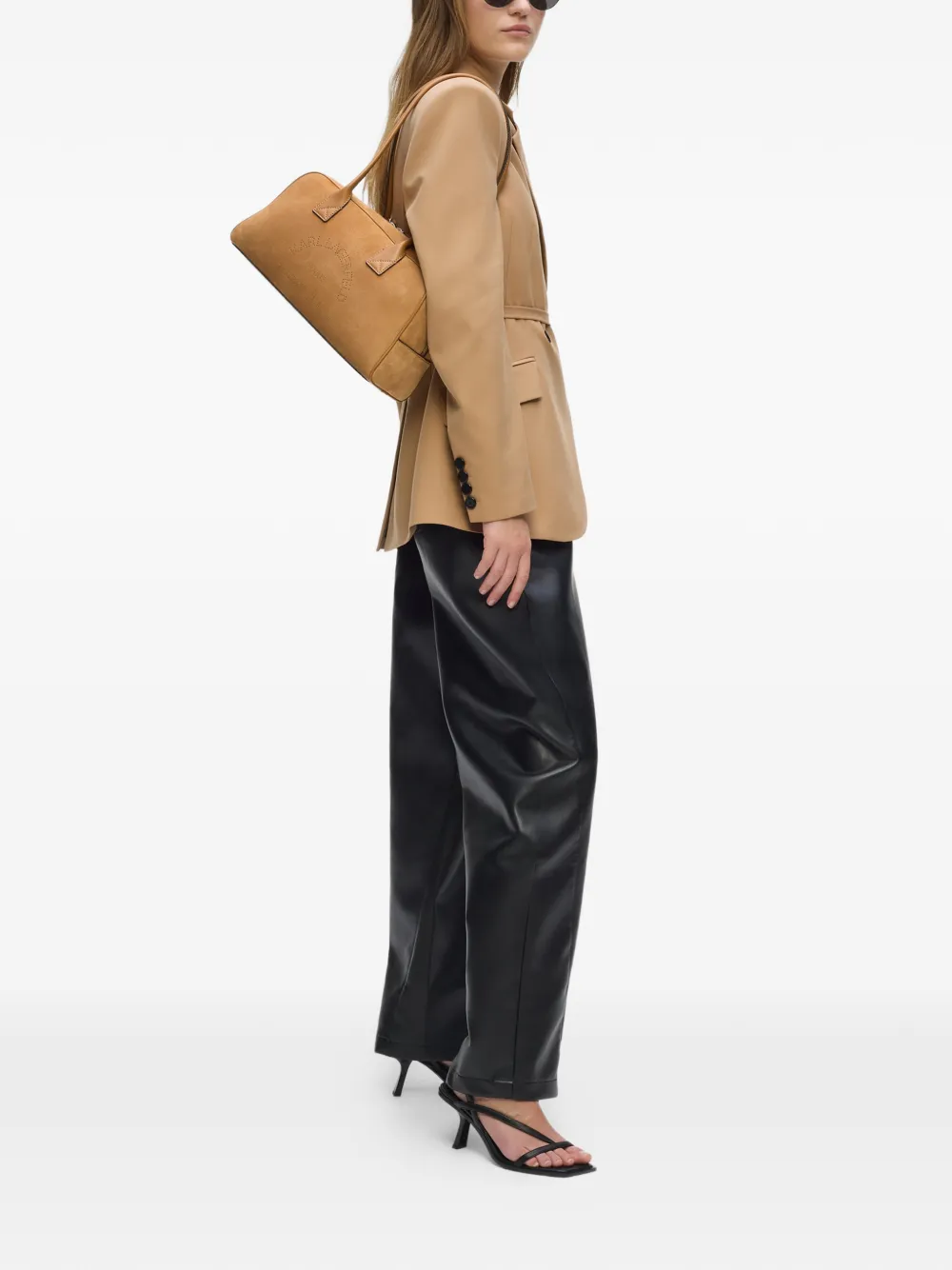 Karl Lagerfeld K Daily suède schoudertas Beige
