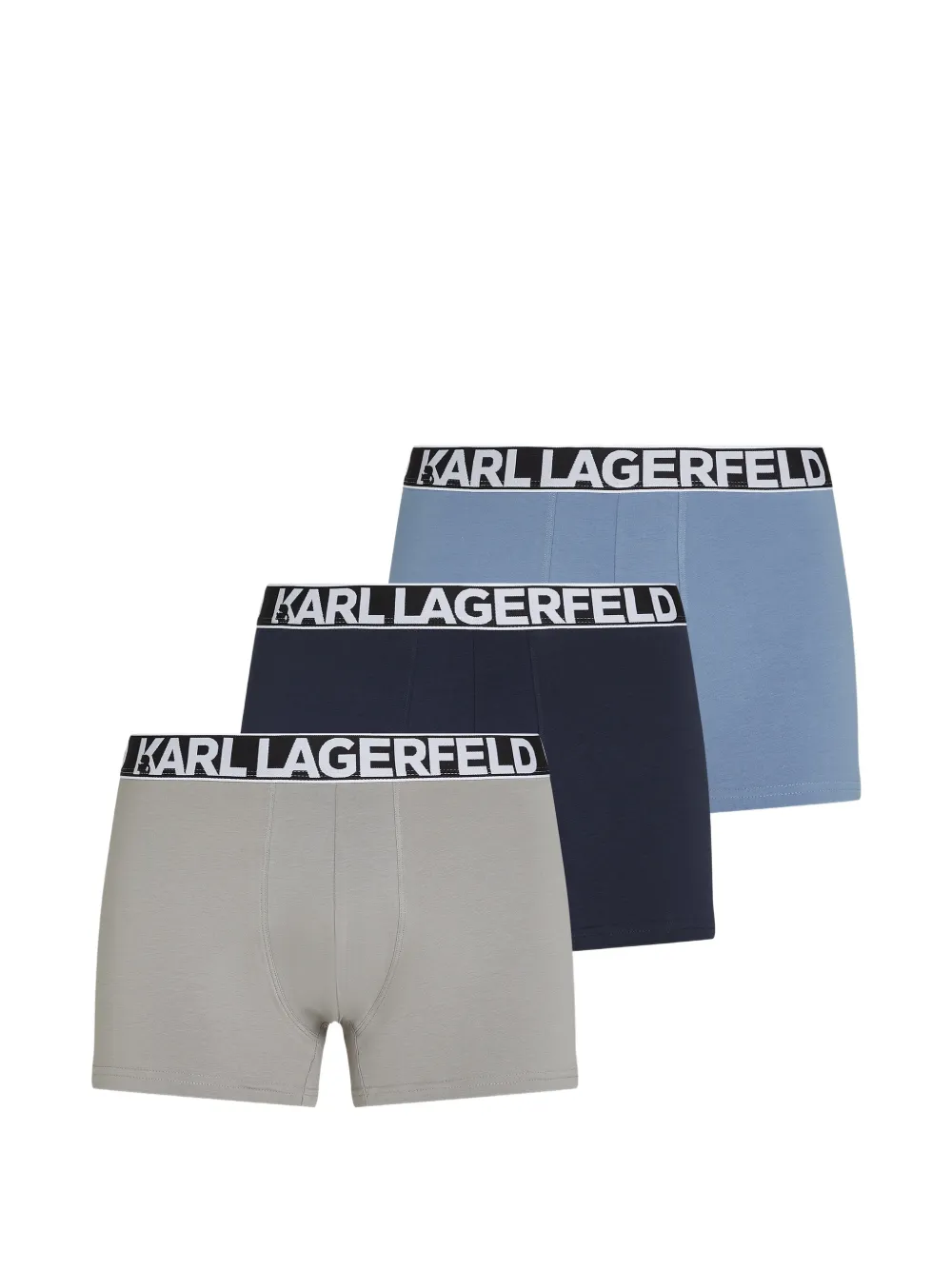 Karl Lagerfeld logo-waistband boxers (set of three) - Grigio