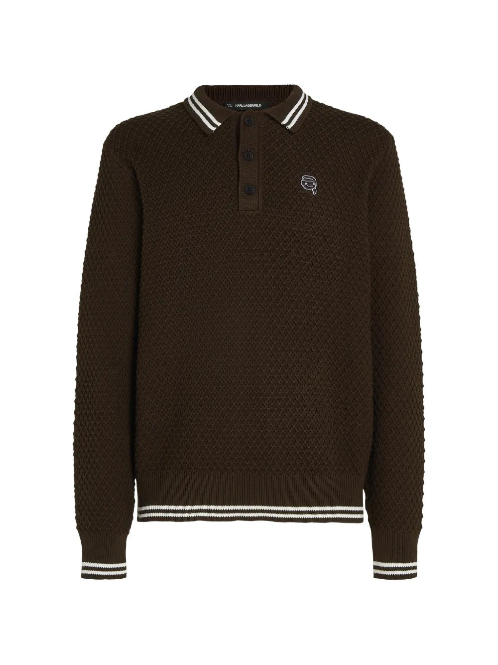 Karl Lagerfeld Ikon waffle-knit sweater - Marrone