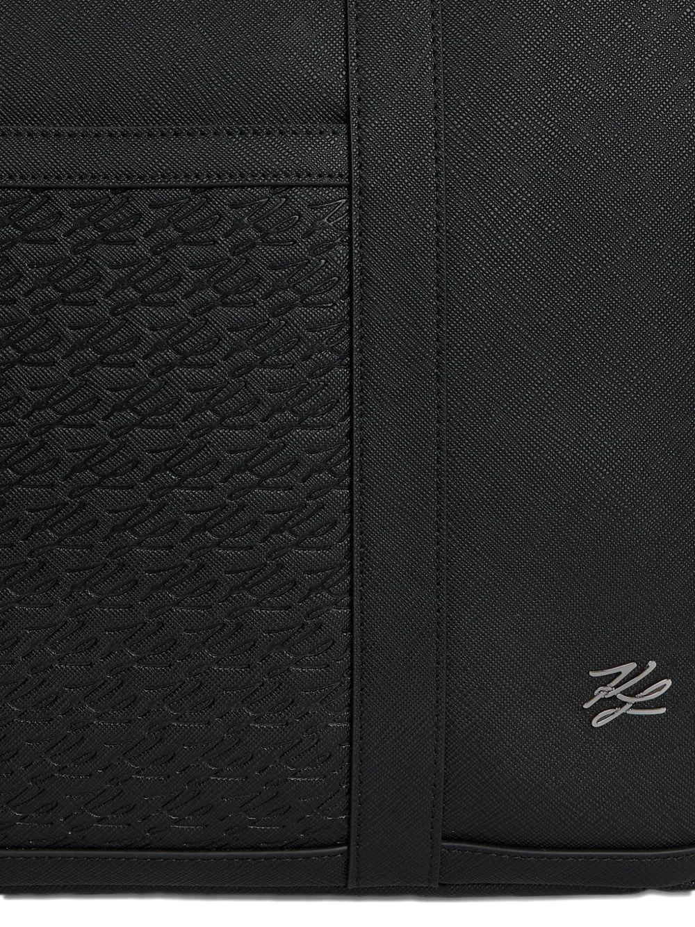 Karl Lagerfeld K Autograph aktetas met vlak Zwart