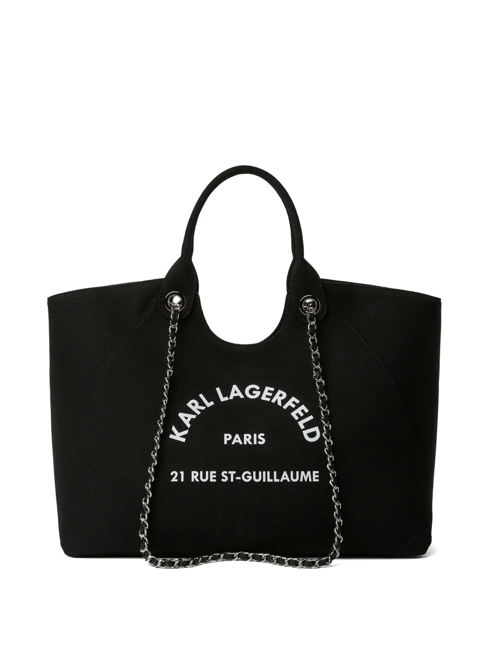 Karl Lagerfeld Rue St-Guillaume chain-strap tote bag - Schwarz