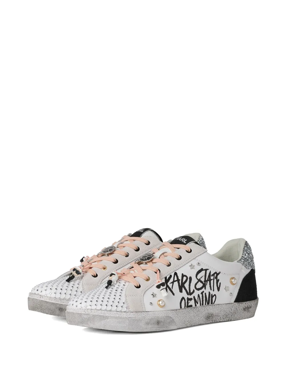 Karl Lagerfeld Jeans Skool Karl sneakers Wit