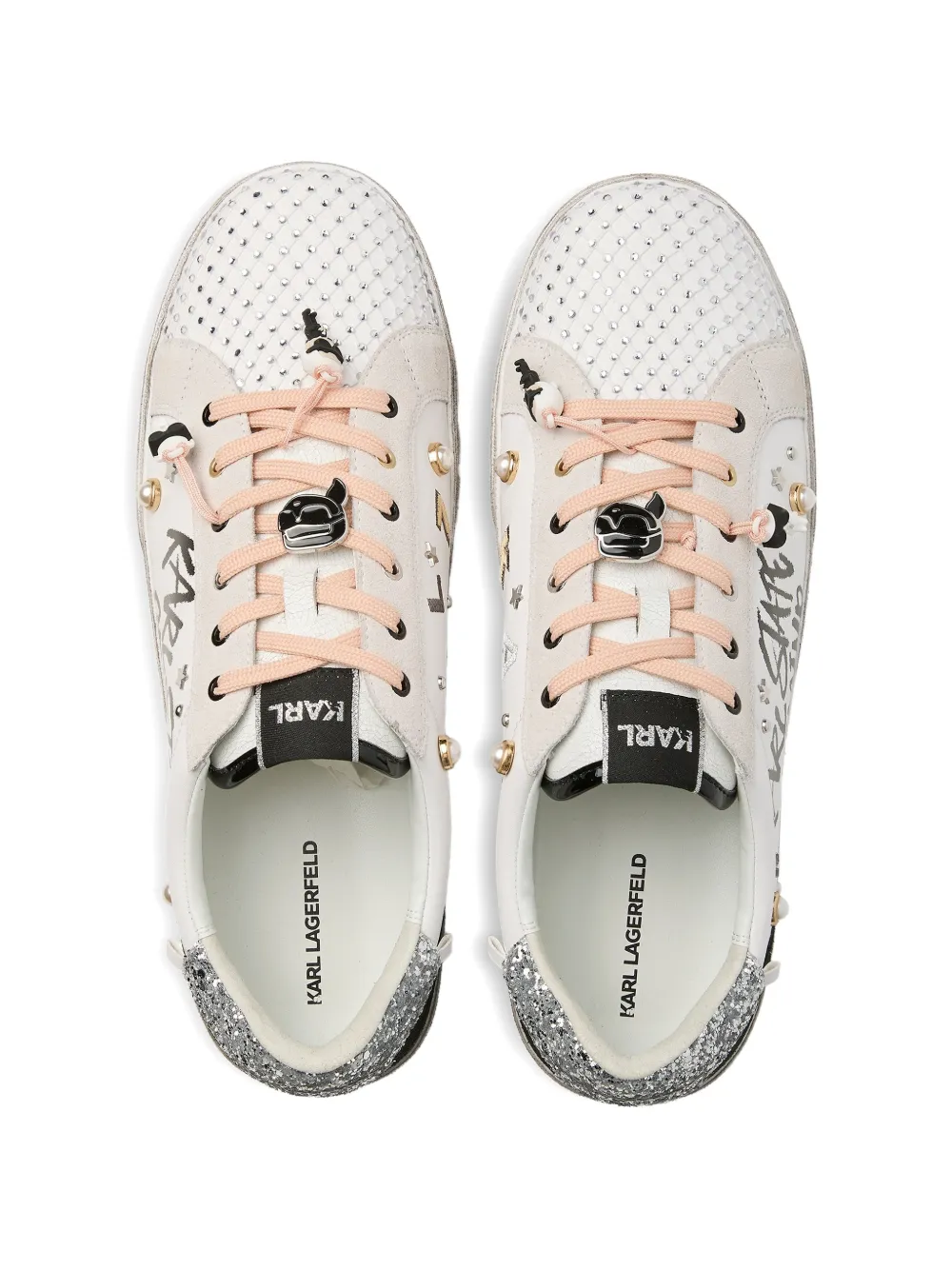 Karl Lagerfeld Jeans Skool Karl sneakers Wit