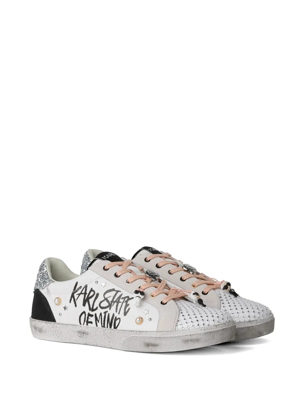 Karl Lagerfeld Jeans Skool Karl sneakers Wit
