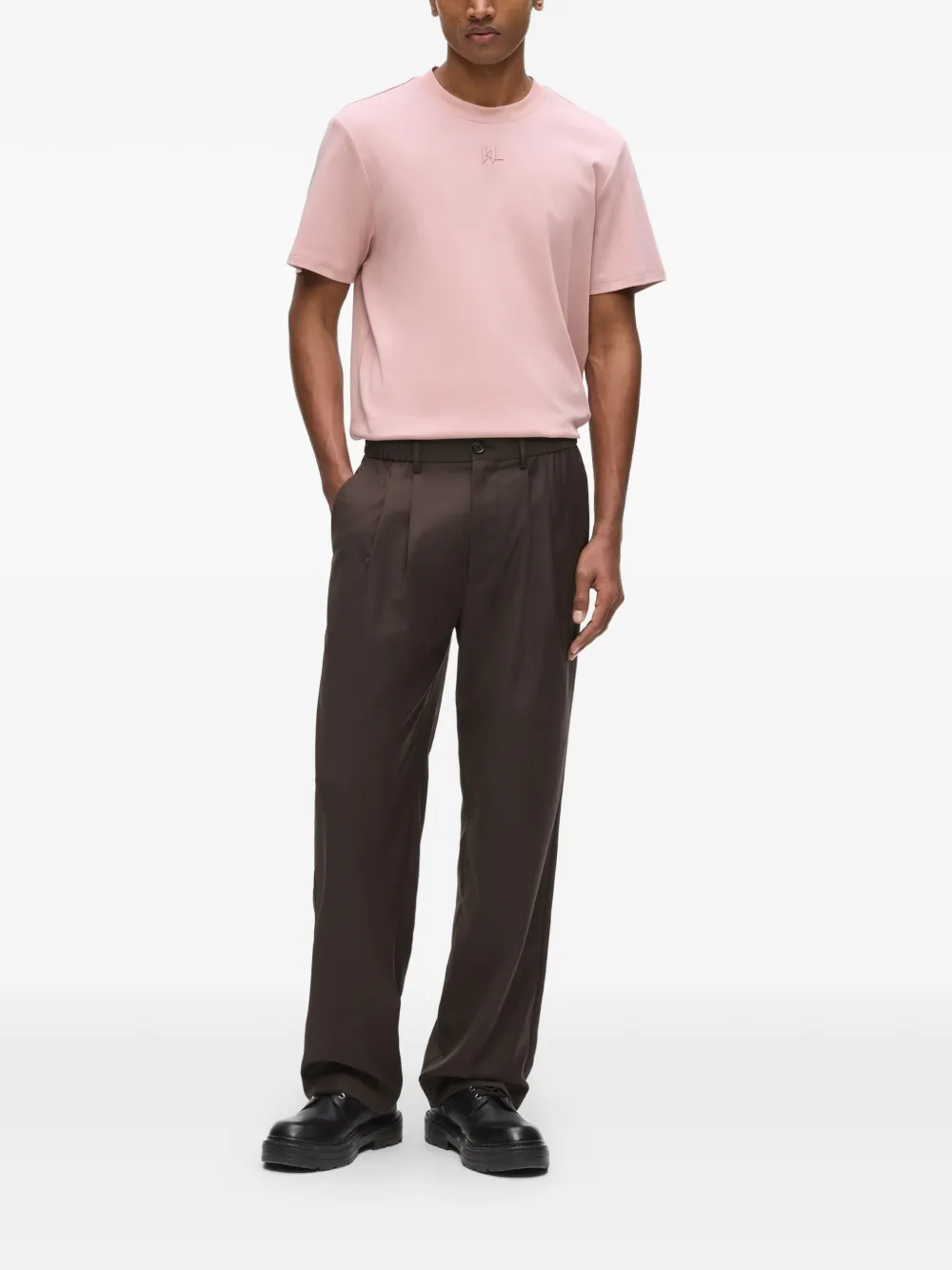 Karl Lagerfeld Geplooide pantalon Bruin