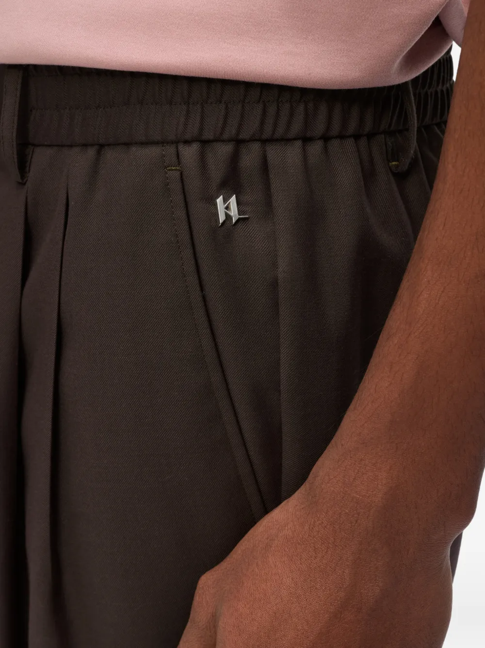 Karl Lagerfeld Geplooide pantalon Bruin