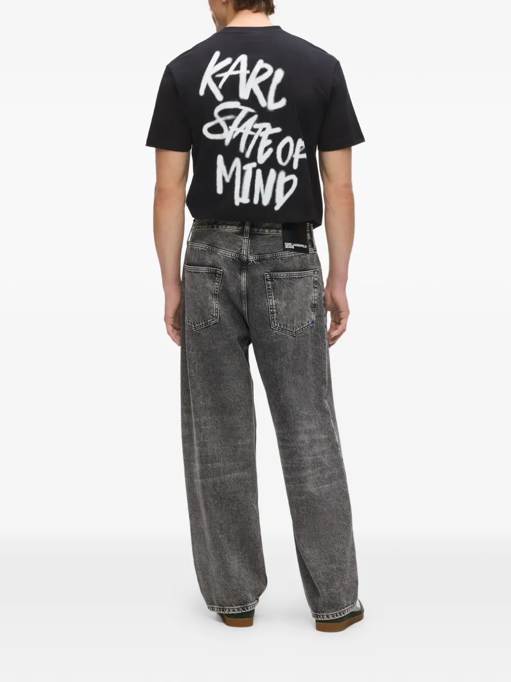 Karl Lagerfeld Jeans met wijde pijpen Grijs