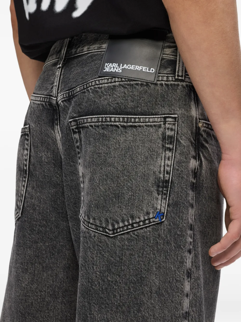 Karl Lagerfeld Jeans met wijde pijpen Grijs