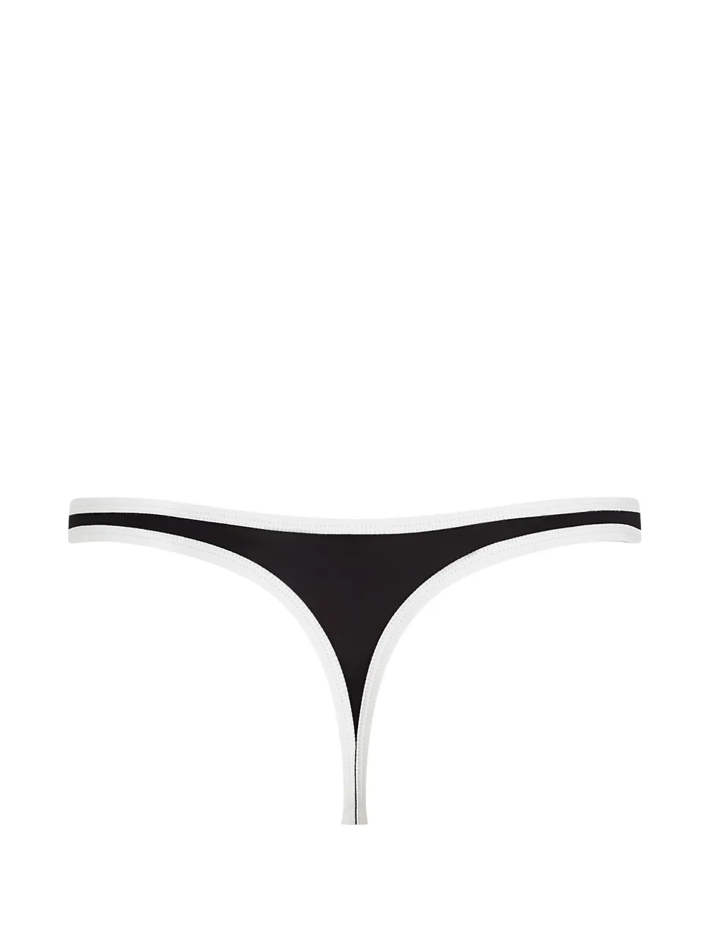 Karl Lagerfeld String met logo-patch en contrasterende afwerking Zwart