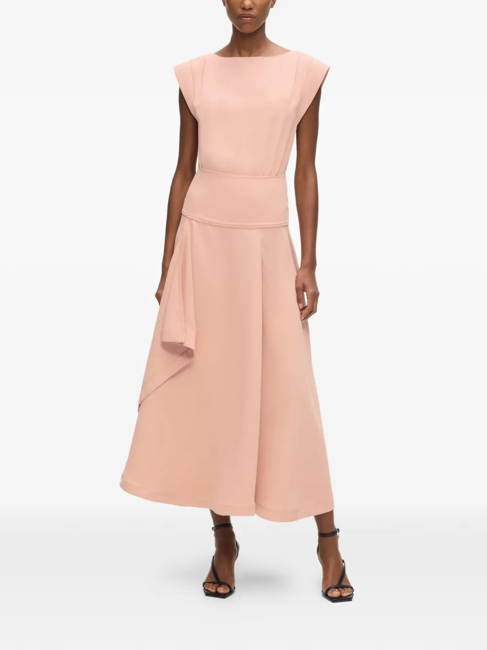 Karl Lagerfeld midi-jurk met franje afwerking Roze