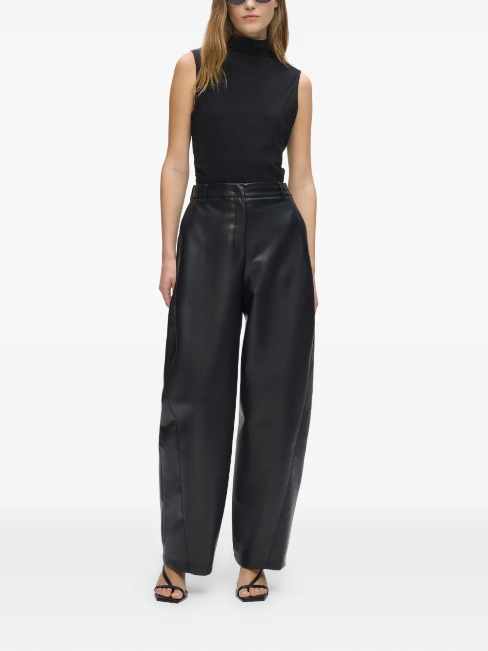 Karl Lagerfeld Barrel broek van imitatieleer Zwart