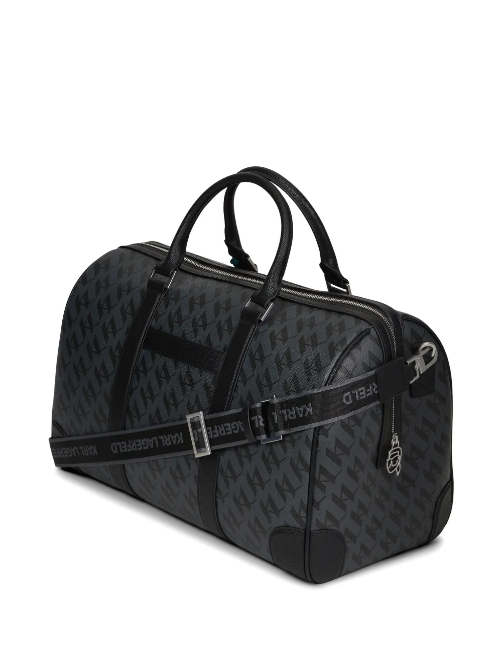 Karl Lagerfeld Ikon Monogram weekendtas Zwart