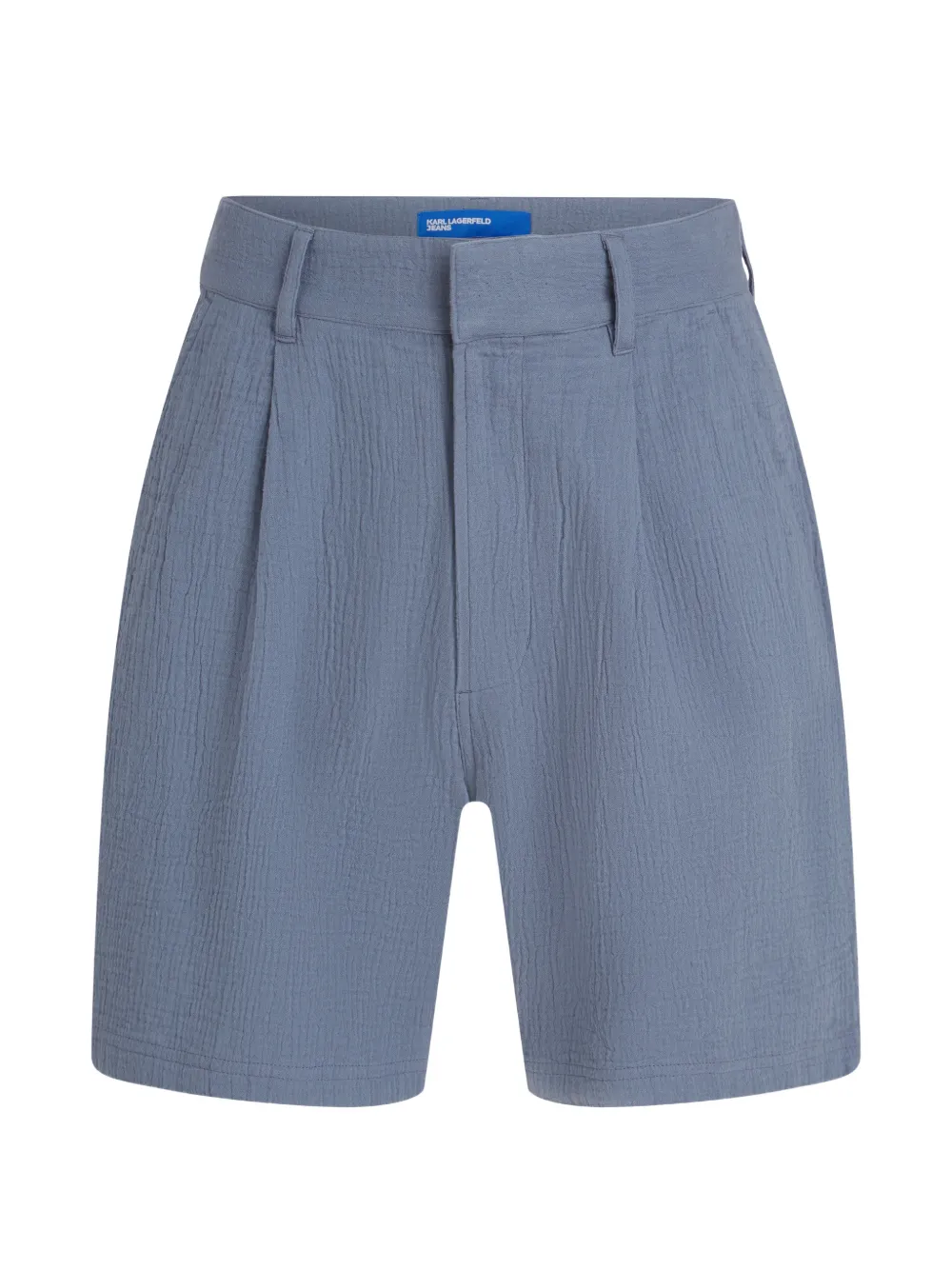 Karl Lagerfeld Jeans Klassische Shorts mit Knitteroptik - Blau