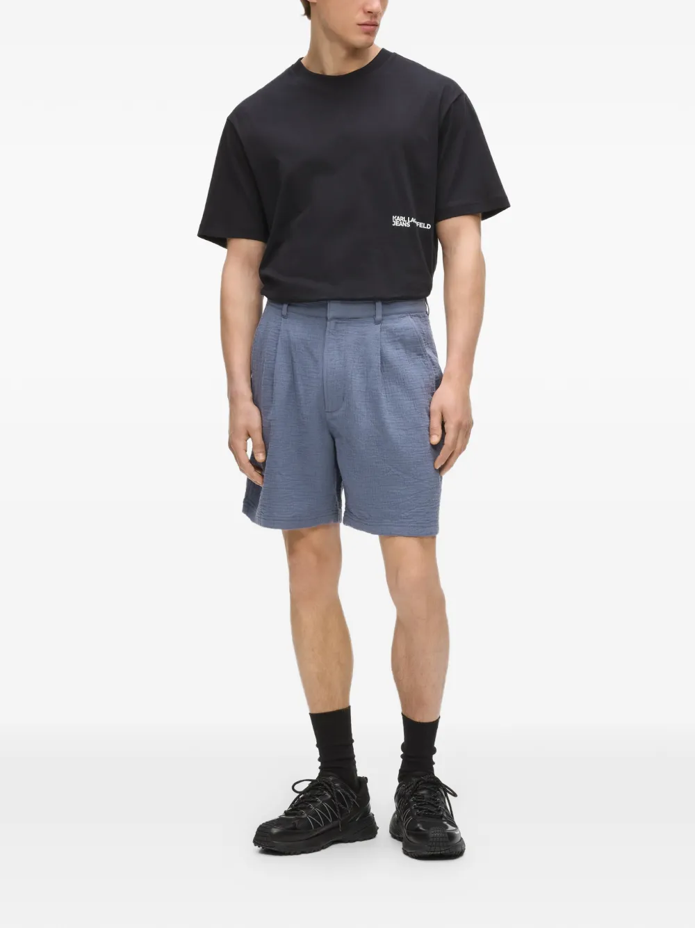 Karl Lagerfeld Jeans Gekreukte shorts Blauw
