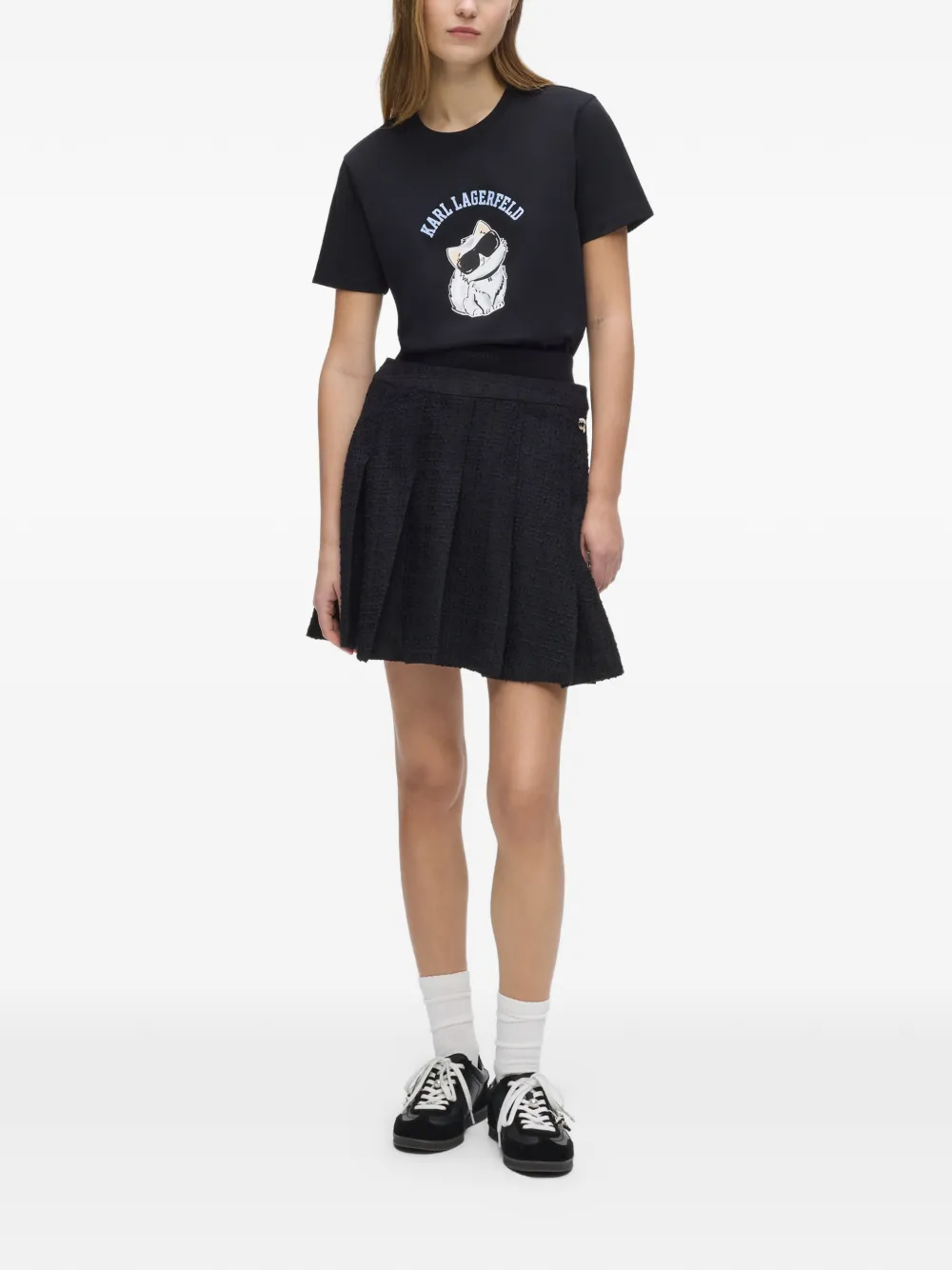 Karl Lagerfeld Ikon Choupette T-shirt Zwart